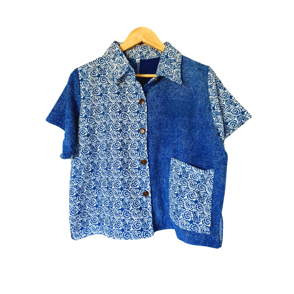 เสื้อสโตนวอชย้อมคราม(ผู้ชาย)