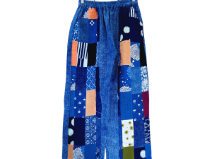 กางเกงสโตนวอชย้อมครามสไตล์มินิมอล