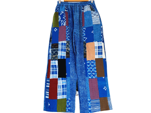 กางเกงสโตนวอชย้อมครามสไตล์มินิมอล