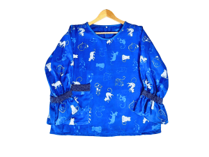 เสื้อผ้าเยื่อไผ่ย้อมคราม ลายแมวสุดเก๋(ผู้หญิง)