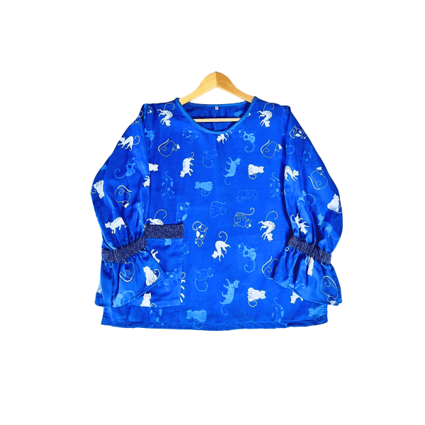 เสื้อผ้าเยื่อไผ่ย้อมคราม ลายแมวสุดเก๋(ผู้หญิง)