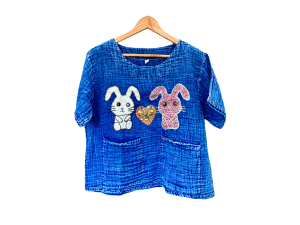 เสื้อผ้าลายปะกระต่ายสุดน่ารัก(ผู้หญิง)