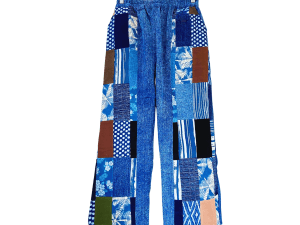 กางเกงสโตนวอชย้อมครามสไตล์มินิมอล